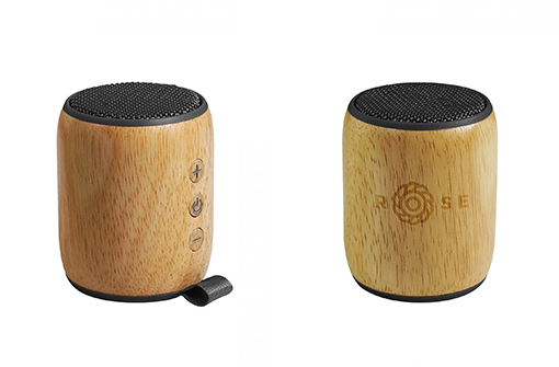 Enceinte bluetooth en bambou personnalisée avec un logo